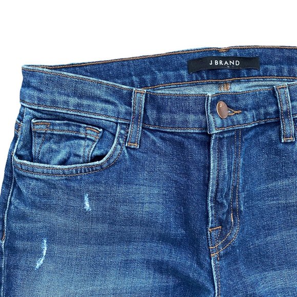 J Brand Ellis Villain Distressed Ripped Women's Denim Jeans with raw hem-size 26 - Picture 7 of 16